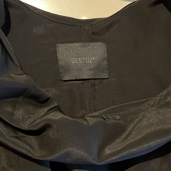 Faux leather and silk mini dress - Picture 6 of 9